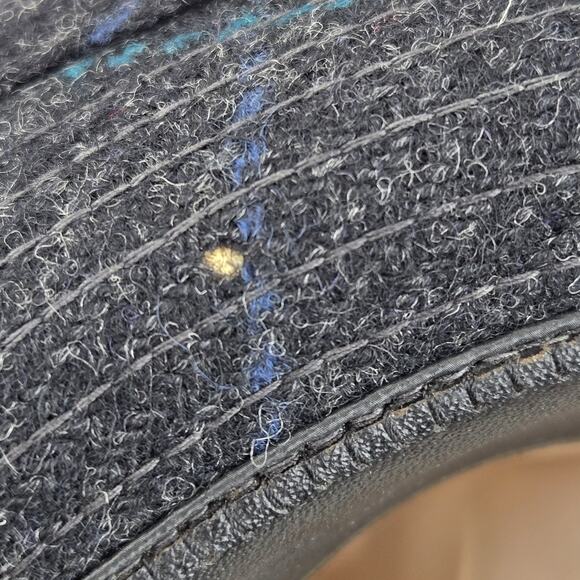 Churchill Ltd Fedora Hat Mens Large 7 1/4-7 3/8 Charcoal Gray Windowpane Plaid - Picture 5 of 8